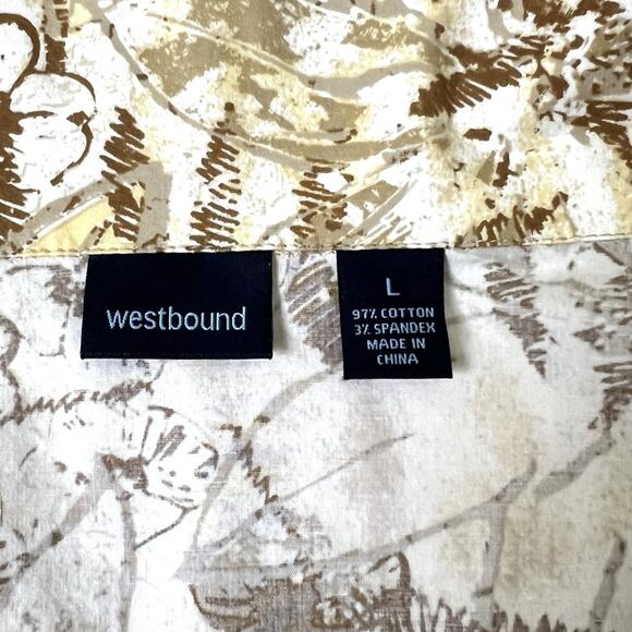 Vintage Westbound Jacket Size Large Tab Sleeve Ruffle Neck Full Zip Lightweight - Picture 6 of 14